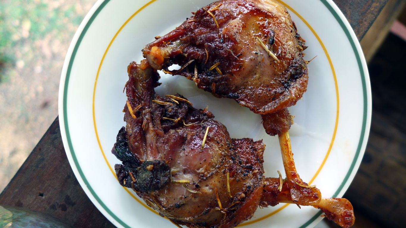 Duck leg confit.