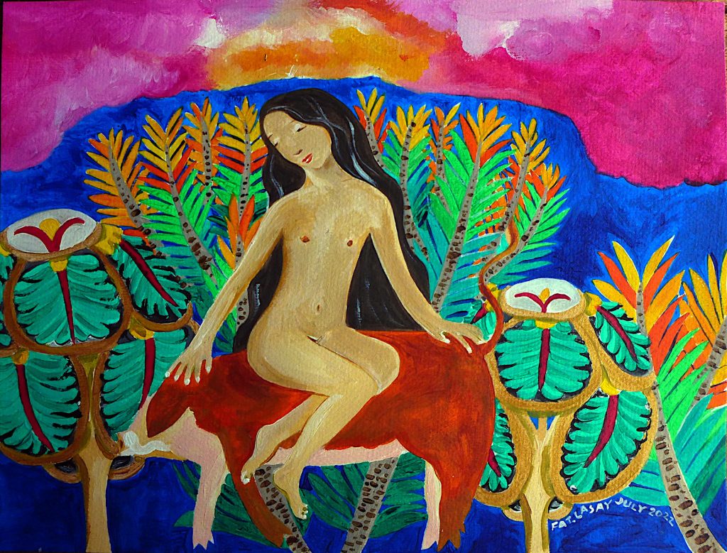 Piggyback in the garden of Eden by Fatima Lasay